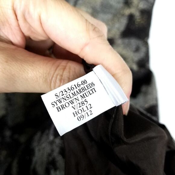 Banana Republic Brown Abstract Marbled Metallic Sheath Dress Size 4 - Picture 9 of 9